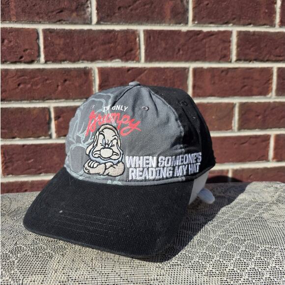 Disney "I'm Only Grumpy When Someone's Reading My Hat" Baseball Cap - Picture 1 of 7